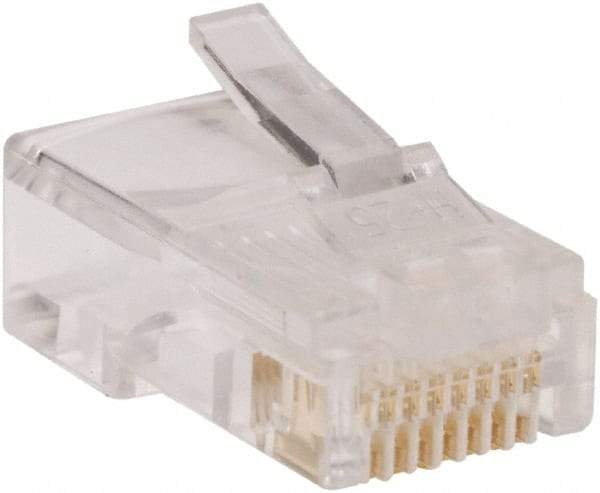 Tripp-Lite - Plugs - RJ45 Connector, Black, Use with Bulk Cat5/6 Cabling - Exact Tool & Supply