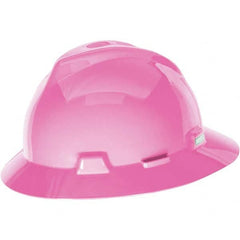 MSA - ANSI Type I Class E 4-Point Ratchet Full Brim Hard Hat - Exact Tool & Supply