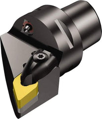 Sandvik Coromant - Right Hand Cut, Size C4, DNMG 332 Insert Compatiblity, Modular Turning & Profiling Cutting Unit Head - 27mm Ctr to Cutting Edge, 50mm Head Length, Through Coolant, Series T-Max P - Exact Tool & Supply