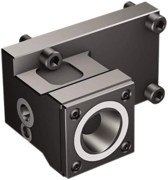 Sandvik Coromant - Left Hand Cut, C5 Modular Connection, Adapter/Mount Lathe Modular Clamping Unit - 50mm Square Shank Diam, 3.189" OAL, Through Coolant - Exact Tool & Supply