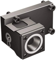 Sandvik Coromant - Left Hand Cut, C5 Modular Connection, Adapter/Mount Lathe Modular Clamping Unit - 50mm Square Shank Diam, 3.189" OAL, Through Coolant - Exact Tool & Supply