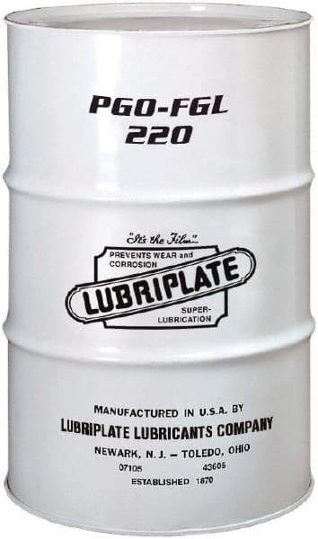 Lubriplate - 55 Gal Drum, Synthetic Gear Oil - 6°F to 443°F, 227 St Viscosity at 40°C, 42 St Viscosity at 100°C, ISO 220 - Exact Tool & Supply