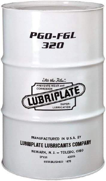Lubriplate - 55 Gal Drum, Synthetic Gear Oil - 12°F to 440°F, 339 St Viscosity at 40°C, 61 St Viscosity at 100°C, ISO 320 - Exact Tool & Supply