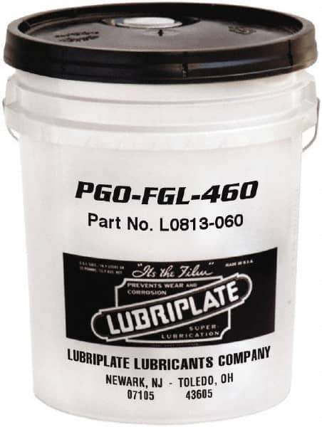 Lubriplate - 5 Gal Pail, Synthetic Gear Oil - 17°F to 443°F, 477 St Viscosity at 40°C, 83 St Viscosity at 100°C, ISO 460 - Exact Tool & Supply