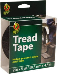 Duck - Black Solid Color Anti-Slip Vinyl Tape - 2" Wide x 15' Long, General Traffic - Exact Tool & Supply