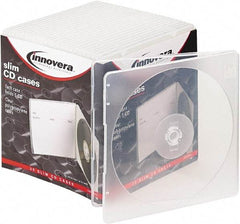 innovera - 1 Compartment, 5 Inch Wide x 3/16 Inch Deep x 5-5/8 Inch High, CD Case - Polypropylene, Clear - Exact Tool & Supply