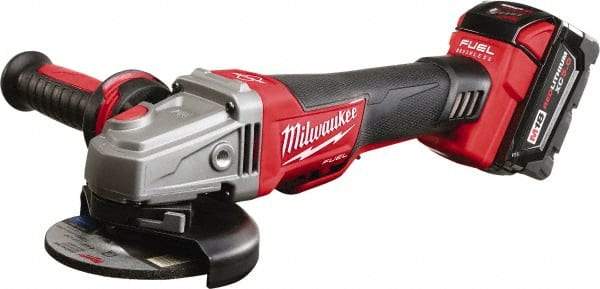 Milwaukee Tool - 4-1/2" Wheel Diam, 8,500 RPM, Cordless Angle & Disc Grinder - 18 Volts - Exact Tool & Supply