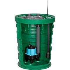 Little Giant Pumps - Sump Pump Systems; Type: Sump Pump System ; Voltage: 115 ; Contents: Basin, cover, gaskets and hardware, ECM switch assembly and hardware, discharge pipe, vent pipe, coupling, grommet, pump - Exact Tool & Supply