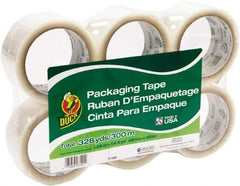 Duck - 1-7/8" x 55 Yd Clear Acrylic Adhesive Packaging Tape - Polypropylene Film Backing, 1.9 mil Thick, 25 Lb Tensile Strength, Series DUC - Exact Tool & Supply