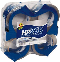 Duck - 1-7/8" x 60 Yd Clear Acrylic Adhesive Packaging Tape - Polypropylene Film Backing, 3.1 mil Thick, 35 Lb Tensile Strength, Series DUC - Exact Tool & Supply