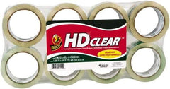 Duck - 1-7/8" x 55 Yd Clear Acrylic Adhesive Packaging Tape - Polyethylene Film Backing, 2.6 mil Thick, 31 Lb Tensile Strength, Series DUC - Exact Tool & Supply