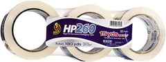 Duck - 1-7/8" x 60 Yd Clear Acrylic Adhesive Packaging Tape - Polypropylene Film Backing, 3.1 mil Thick, 35 Lb Tensile Strength, Series DUC - Exact Tool & Supply