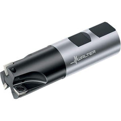 Walter - 24.99mm Cut Diam, 6.5mm Max Depth of Cut, 25mm Shank Diam, 100mm OAL, Indexable Square Shoulder End Mill - SD..09T3.. Inserts, Weldon Shank, 90° Lead Angle, Through Coolant, Series M4132 - Exact Tool & Supply