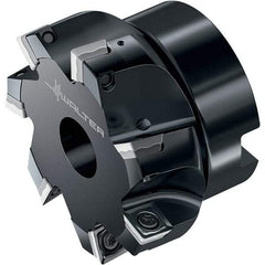Walter - 8 Inserts, 80.01mm Cut Diam, 27mm Arbor Diam, 8.41mm Max Depth of Cut, Indexable Square-Shoulder Face Mill - 90° Lead Angle, 50.01mm High, SD.W09T3.. Insert Compatibility, Through Coolant, Series M4132 - Exact Tool & Supply