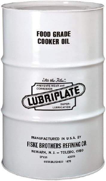 Lubriplate - 55 Gal Drum Mineral Cooker/Sterilizer Oil - SAE 40, ISO 150, 157.27 cSt at 40°C & 15.53 cSt at 100°C, Food Grade - Exact Tool & Supply