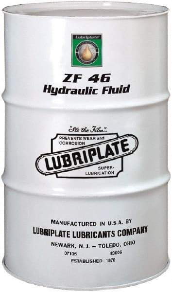 Lubriplate - 55 Gal Drum, Mineral Hydraulic Oil - SAE 20, ISO 46, 46.34 cSt at 40°, 6.4 cSt at 100°C - Exact Tool & Supply