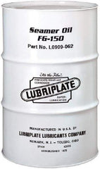 Lubriplate - 55 Gal Drum Mineral Seamer Oil - SAE 40, ISO 150, 109 cSt at 40°C & 12 cSt at 100°C, Food Grade - Exact Tool & Supply