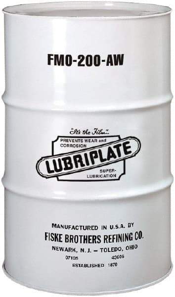 Lubriplate - 55 Gal Drum, Mineral Multipurpose Oil - SAE 10, ISO 46, 46.92 cSt at 40°C, 6.92 cSt at 100°C, Food Grade - Exact Tool & Supply