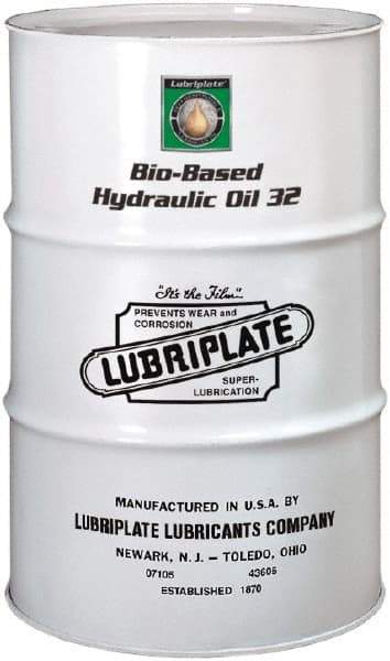 Lubriplate - 55 Gal Drum Botanical Hydraulic Oil - SAE 10, ISO 32, 30.87 cSt at 40° & 6.9 cSt at 100°C - Exact Tool & Supply