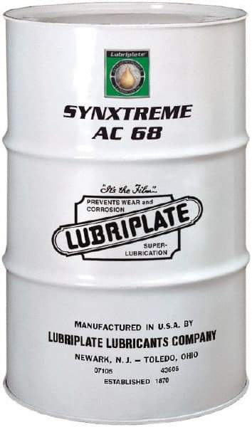 Lubriplate - 55 Gal Drum, ISO 68, SAE 20, Air Compressor Oil - 30°F to 430°, 66 Viscosity (cSt) at 40°C, 9 Viscosity (cSt) at 100°C - Exact Tool & Supply