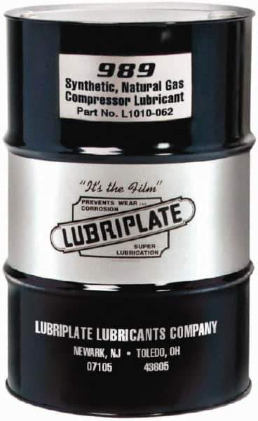 Lubriplate - 55 Gal Drum, ISO 150, SAE 40, Air Compressor Oil - 7°F to 373°, 138 Viscosity (cSt) at 40°C, 24 Viscosity (cSt) at 100°C - Exact Tool & Supply
