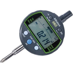 Mitutoyo - 0 to 12.7mm Range, 0.001 & 0.01mm Graduation, Electronic Drop Inidicator - Flat Back, 0.003mm Accuracy, LCD Display, Metric - Exact Tool & Supply