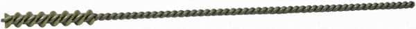 Weiler - 3/16" Diam Helical Nylon Tube Brush - Single Spiral, 0.012" Filament Diam, 1" Brush Length, 5" OAL, 0.087" Diam Galvanized Steel Shank - Exact Tool & Supply