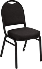 NPS - Fabric Black Stacking Chair - Black Frame, 18" Wide x 20" Deep x 34" High - Exact Tool & Supply