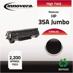 innovera - Black Toner Cartridge - Use with HP LaserJet P1002, P1003, P1004, P1005, P1006, P1009 - Exact Tool & Supply