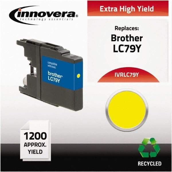 innovera - Yellow Inkjet Printer Cartridge - Use with Brother MFC-J6510DW, MFC-J6710DW, MFC-J6910DW, MFC-J825DW, MFC-J835DW - Exact Tool & Supply