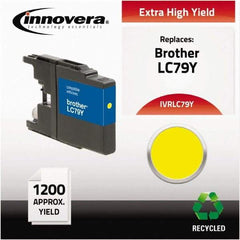 innovera - Yellow Inkjet Printer Cartridge - Use with Brother MFC-J6510DW, MFC-J6710DW, MFC-J6910DW, MFC-J825DW, MFC-J835DW - Exact Tool & Supply