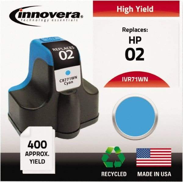 innovera - Cyan Inkjet Printer Cartridge - Use with HP Photosmart C5180, C6180, C7180, D6160, D7145, D7155, D7160, D7345, D7355, D7360, 3110, 3210, 3310, 8250 - Exact Tool & Supply