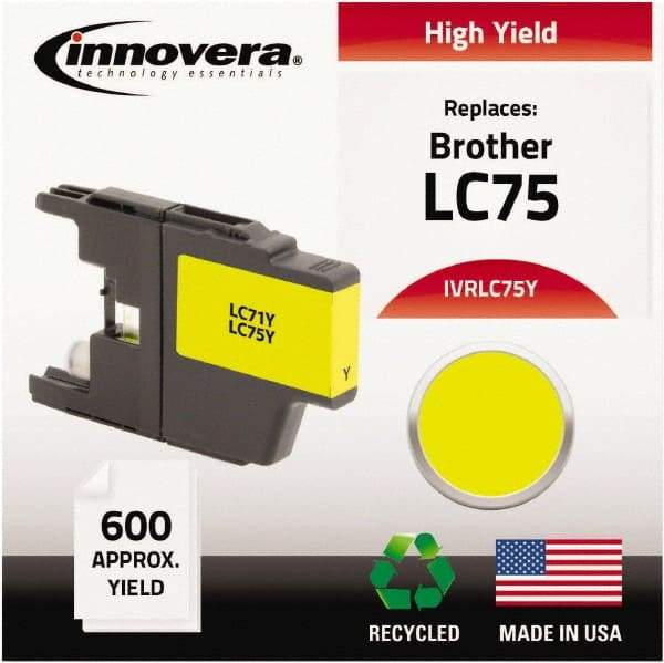 innovera - Yellow Inkjet Printer Cartridge - Use with Brother MFC-J6510DW, MFC-J6710DW, MFC-J6910DW, MFC-J825DW, MFC-J835DW - Exact Tool & Supply