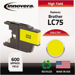 innovera - Yellow Inkjet Printer Cartridge - Use with Brother MFC-J6510DW, MFC-J6710DW, MFC-J6910DW, MFC-J825DW, MFC-J835DW - Exact Tool & Supply