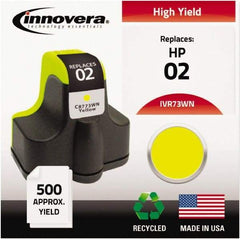 innovera - Yellow Inkjet Printer Cartridge - Use with HP Photosmart C5180, C6180, C7180, D6160, D7145, D7155, D7160, D7345, D7355, D7360, 3110, 3210, 3310, 8250 - Exact Tool & Supply