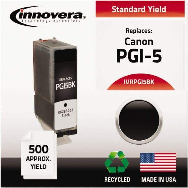 innovera - Black Inkjet Printer Cartridge - Use with Canon PIXMA iP3300, iP3500, iP4200, iP4300, iP4500, iP5200, MP500, MP510, MP520, MP530, MP600, MP610, MP800, MP810, MP830, MP950, MP960, MP970, MX700, MX850 - Exact Tool & Supply