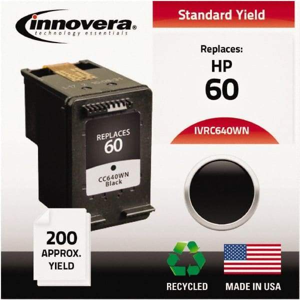 innovera - Black Inkjet Printer Cartridge - Use with HP Deskjet D2530, D2545, D2560, D5560, F4200, F4440, F4480, Photosmart C4640, C4650, C4680, C4795 - Exact Tool & Supply
