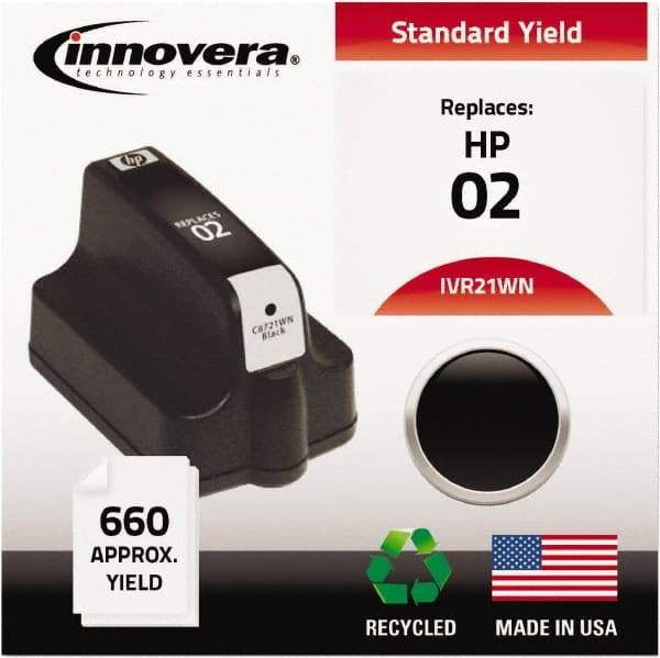 innovera - Black Inkjet Printer Cartridge - Use with HP Photosmart C5180, C6180, C7180, D6160, D7145, D7155, D7160, D7345, D7355, D7360, 3110, 3210, 3310, 8250 - Exact Tool & Supply