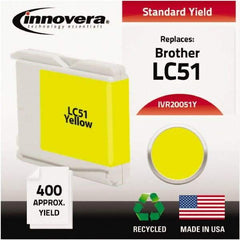 innovera - Yellow Ink Cartridge - Use with Brother DCP-130C, 330C, 350C, Fax 1360, 1860C, 1960C, 2480C, 2580C, MFC-230C, 240C, 440CN, 465CN, 665CW, 685CW, 845CW, 885CW, 3360C, 5460CN, 5860CN - Exact Tool & Supply