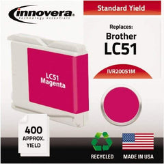 innovera - Magenta Ink Cartridge - Use with Brother DCP-130C, 330C, 350C, Fax 1360, 1860C, 1960C, 2480C, 2580C, MFC-230C, 240C, 440CN, 465CN, 665CW, 685CW, 845CW, 885CW, 3360C, 5460CN, 5860CN - Exact Tool & Supply