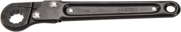 Proto - 13mm, Black Finish, Ratcheting Flare Nut Wrench - 12 Points, 5.437" OAL, Steel, Single End Head - Exact Tool & Supply