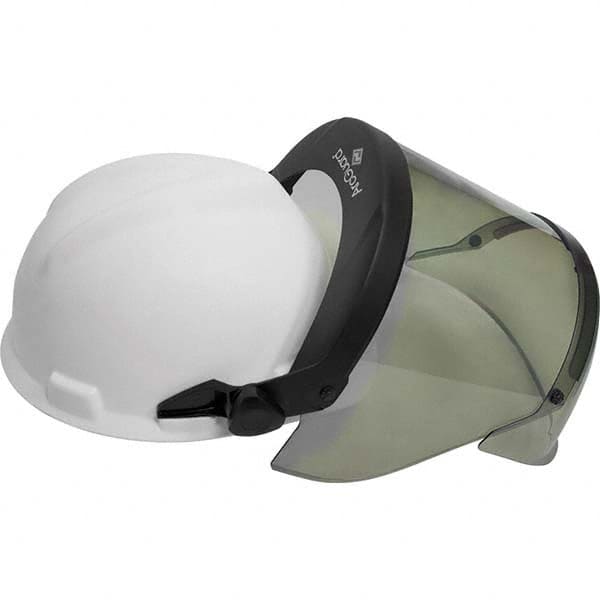 National Safety Apparel - Face Shield & Headgear Sets; Headgear Style: Hard Hat ; Lens Shade: None ; Window Color: Clear ; Window Coating: Anti-Fog ; Window Height (Inch): 10 ; Window Width (Inch): 20 - Exact Tool & Supply