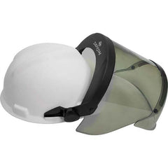 National Safety Apparel - Face Shield & Headgear Sets; Headgear Style: Hard Hat ; Lens Shade: None ; Window Color: Clear ; Window Coating: Anti-Fog ; Window Height (Inch): 10 ; Window Width (Inch): 20 - Exact Tool & Supply