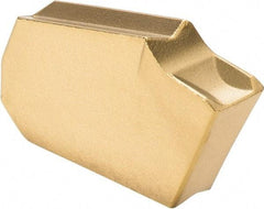 Dorian Tool - SGTN3 DASK25B Grade, 0.122" Cutting Width, Carbide Cutoff Insert - 0° Neutral Lead Angle, TiN/TiAlN/TiN Coated, Single End - Exact Tool & Supply