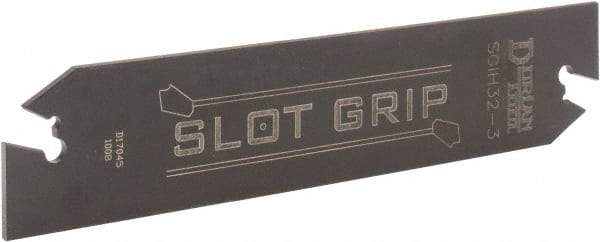 Dorian Tool - 1-1/4" Blade Height, 0.0941" Blade Width, 5.9016" OAL, Neutral Cut, Double End Indexable Cut-Off Blade - SGIH Blade - Exact Tool & Supply