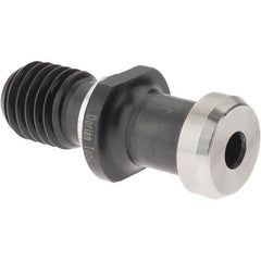 Dorian Tool - I Style, CAT40 Taper, 5/8-11 Thread, 15° Angle Radius, Standard Retention Knob - 2" OAL, 0.746" Knob Diam, 0.276" Flange Thickness, 1.028" from Knob to Flange, 0.641" Pilot Diam, 0.236" Coolant Hole, Through Coolant - Exact Tool & Supply