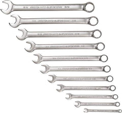 Proto - 11 Piece, 1/4" to 15/16", 12 Point Combination Wrench Set - Inch Measurement Standard, Satin Chrome Finish - Exact Tool & Supply