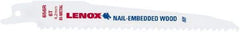 Lenox - 6" Long x 3/4" Thick, Bi-Metal Reciprocating Saw Blade - Straight Profile, 6 TPI, Toothed Edge - Exact Tool & Supply