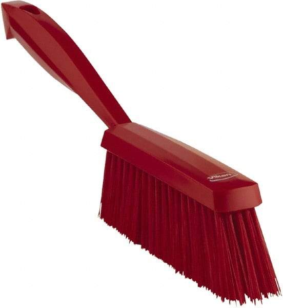 Vikan - 14" OAL, Polyester Staple Set Bench Brush - 2" Bristle Length, 6-3/8" Long Head, Red - Exact Tool & Supply