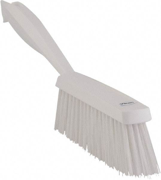 Vikan - 14" OAL, Polyester Staple Set Bench Brush - 2" Bristle Length, 6-3/8" Long Head, White - Exact Tool & Supply